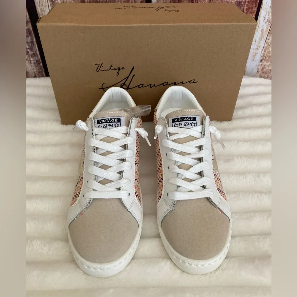 Vintage Havana | NEW Carla Tweed Multi Fashion Sneaker - Picture 2 of 5